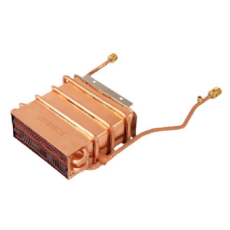 Short three row strong exhaust gas water heater water tank heat exchanger Oxygen free copper pure copper water tank tube heat exchanger