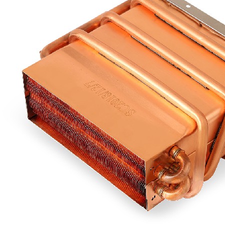 Short five row strong exhaust gas water heater accessories water tank heat exchanger oxygen free copper pure copper water tank