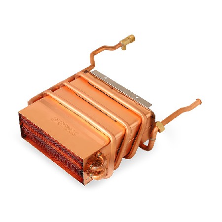 Short five row strong exhaust gas water heater accessories water tank heat exchanger oxygen free copper pure copper water tank
