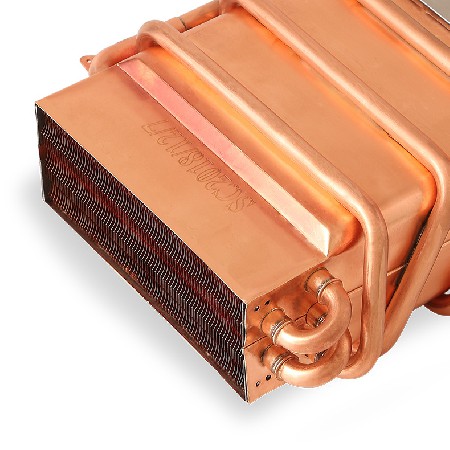 Long five row strong exhaust gas water heater water tank heat exchanger oxygen free copper pure copper water tank