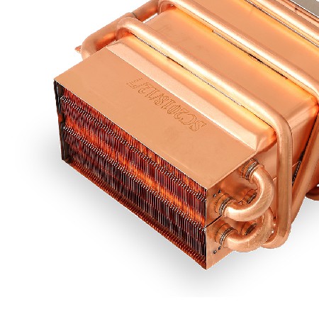 Long four row strong exhaust gas water heater water tank heat exchanger oxygen free copper pure copper water tank