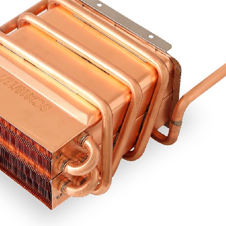 Long four row strong exhaust gas water heater water tank heat exchanger oxygen free copper pure copper water tank