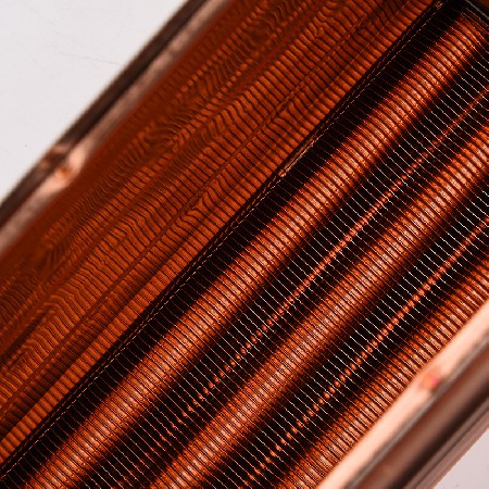 Water heater heat exchanger with 4 rows in length. Manufacturer of direct supply water heater accessories. Wholesale of pure copper water tank