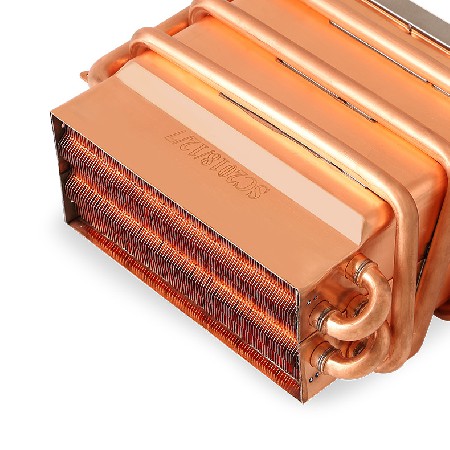 Long six row strong exhaust gas water heater water tank heat exchanger oxygen free copper pure copper water tank