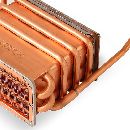 Strong drum 12 row strong exhaust gas water heater water tank heat exchanger oxygen free copper pure copper water tank