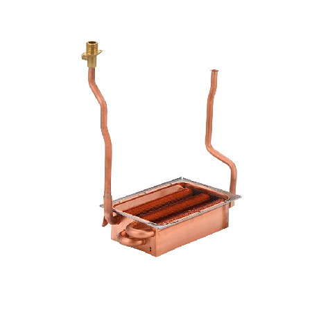 Water heater exchanger with a length of 6 rows. Manufacturer of direct supply water heater accessories. Non standard heat exchanger processing