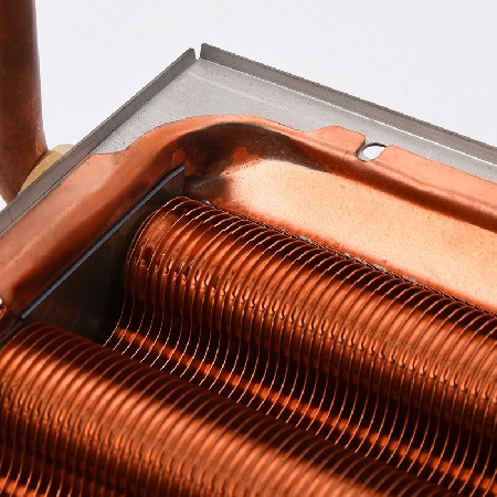 Water heater heat exchanger, water heater accessories, finned tube heat exchanger, short 5-row stainless steel water heater exchanger