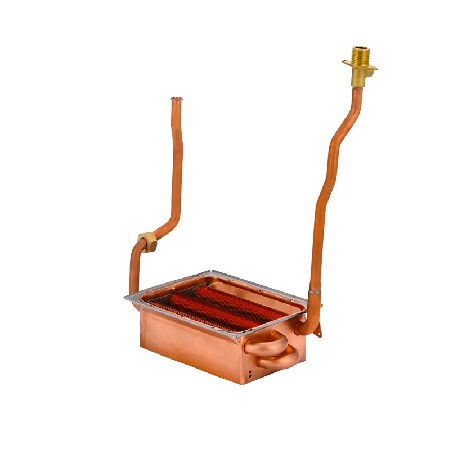 Water heater heat exchanger, water heater accessories, finned tube heat exchanger, short 5-row stainless steel water heater exchanger
