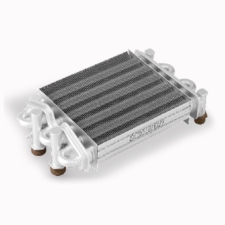 Manufacturer customized 6-tube dual function wall mounted boiler heat exchanger, main heat exchanger, heating and hot water dual-use copper water tank