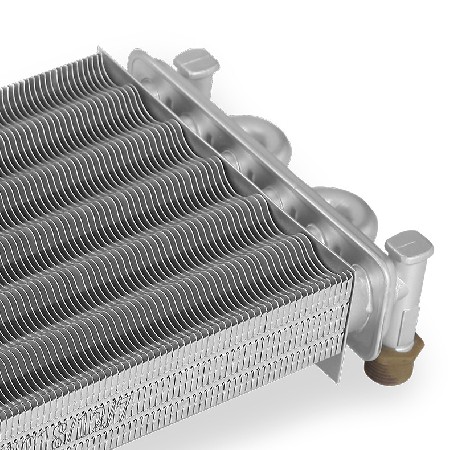 Source manufacturer 6-tube dual function wall mounted boiler heat exchanger wall mounted boiler main heat exchanger for heating and hot water dual-use